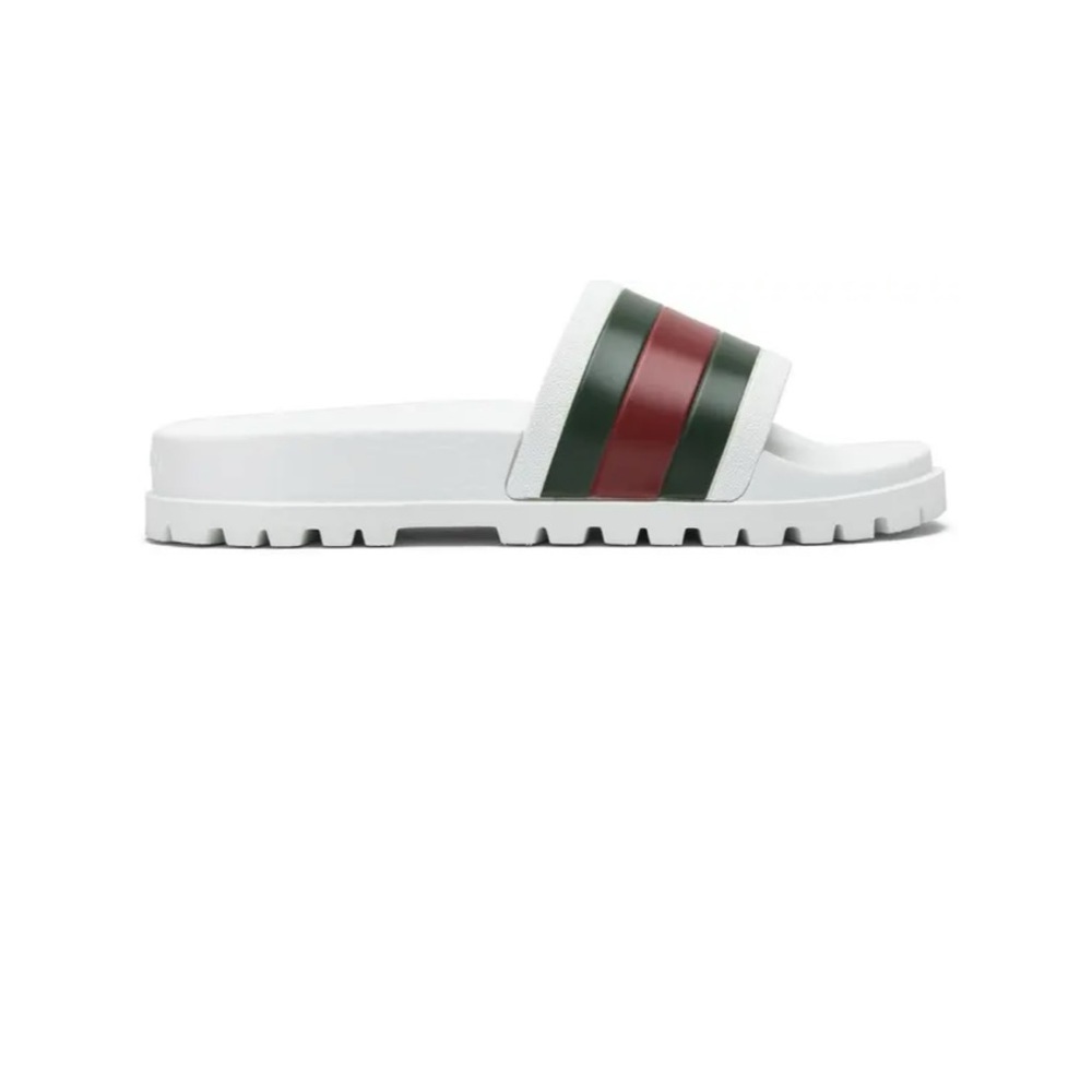 Gucci web slide sandals size 12 made in Italy